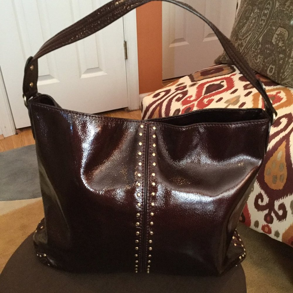 💥JUST LISTED💥 MICHAEL KORS PATENT LEATHER WINE COLOR